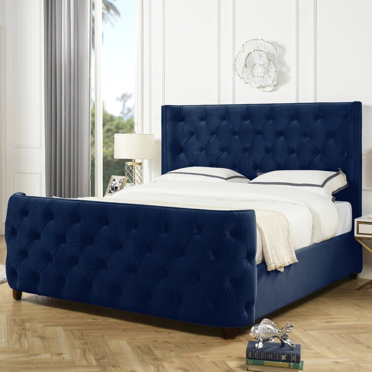 Wayfair tufted online bed queen